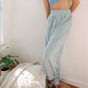UO Out From Under Light Blue Jogger Sweatpants